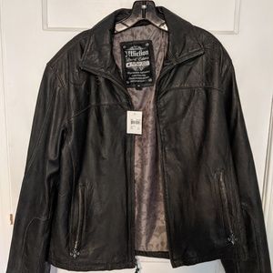 New Affliction Leather Jacket Limited Edition Med